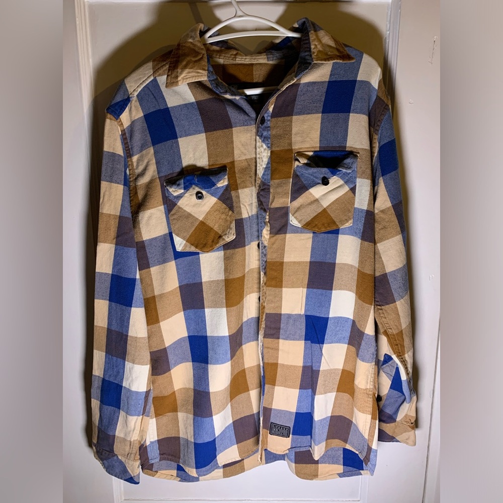Ripzone Blue and Brown flannel shirt